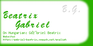 beatrix gabriel business card